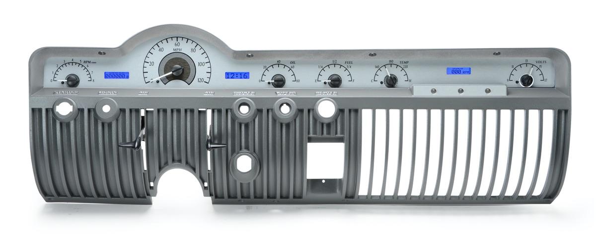 1950-51 Mercury VHX System, Silver Alloy Style Face, Blue Display