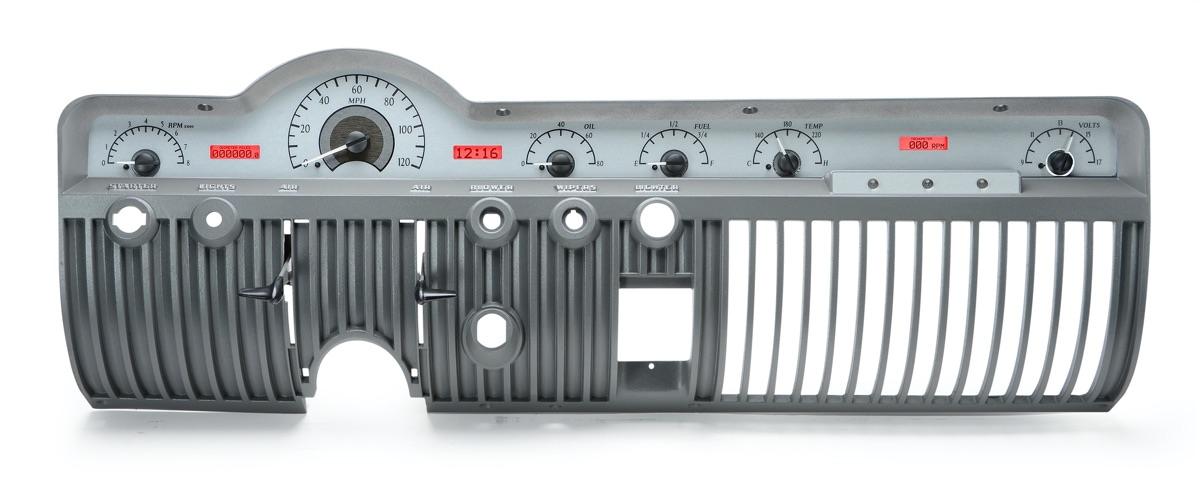 1950-51 Mercury VHX System, Silver Alloy Style Face, Red Display
