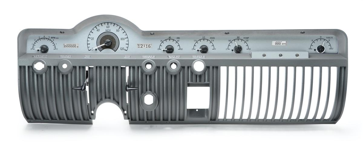 1950-51 Mercury VHX System, Silver Alloy Style Face, White Display