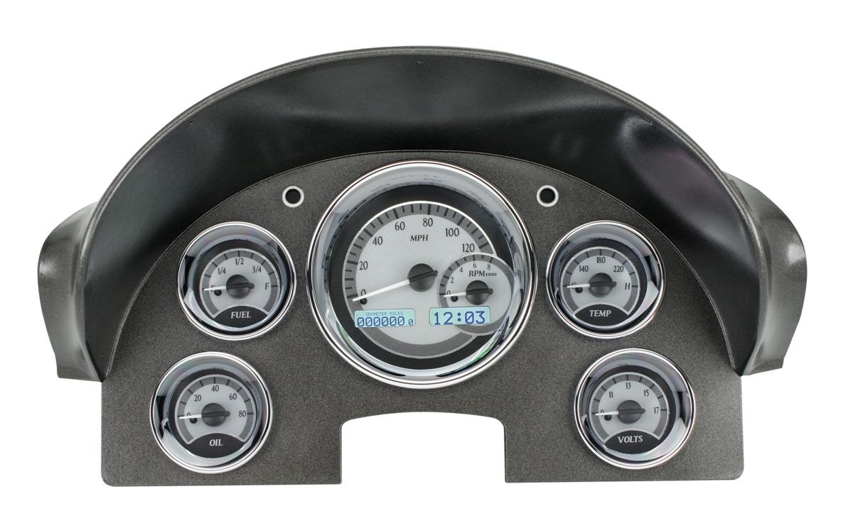 1956 Ford Car VHX System, Silver Alloy Style Face, White Display