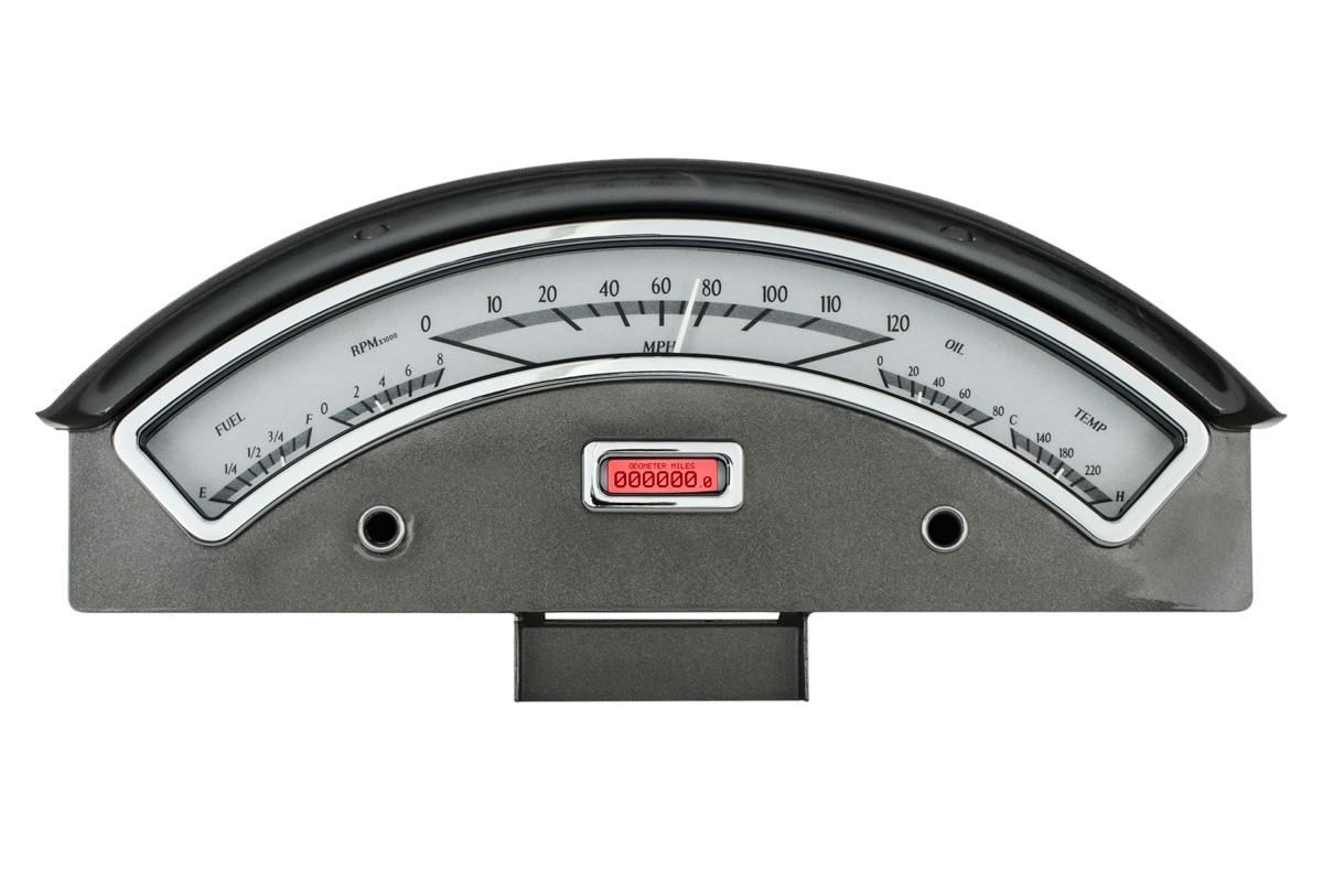 1957 Ford Car VHX System, Silver Alloy Style Face, Red Display