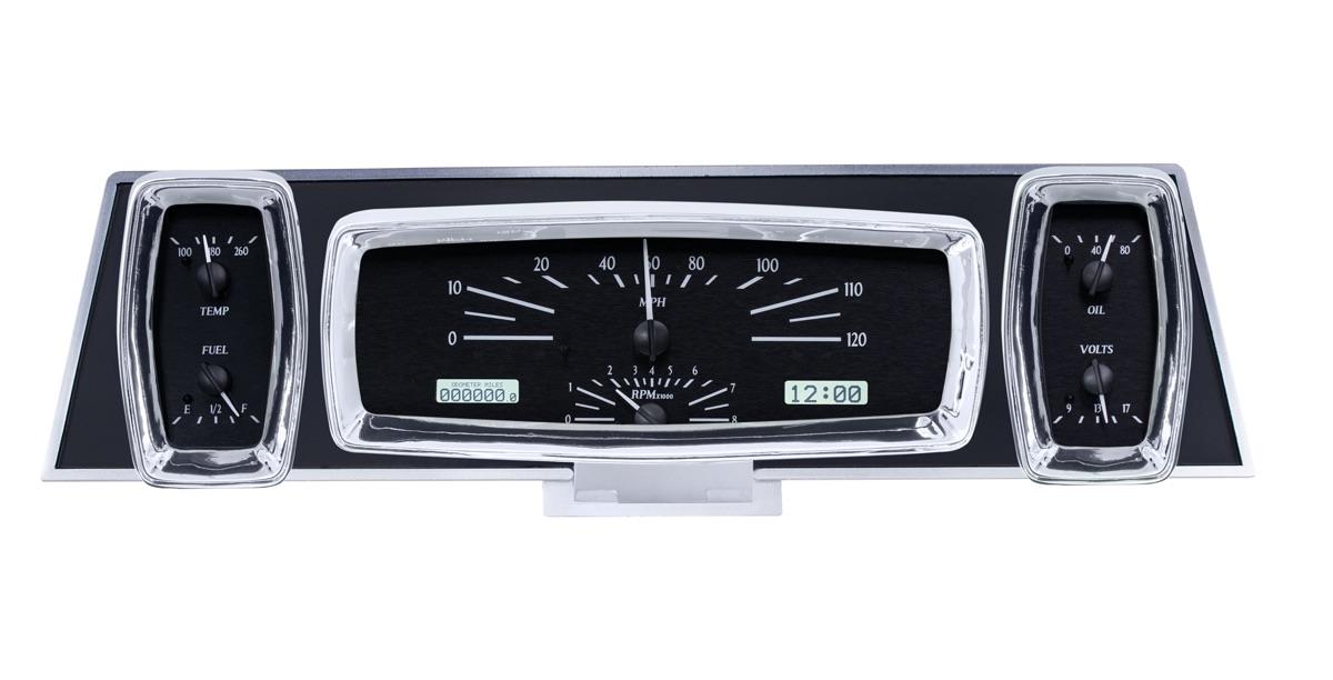 1961-63 Lincoln Continental VHX System, Black Alloy Style Face, White Display