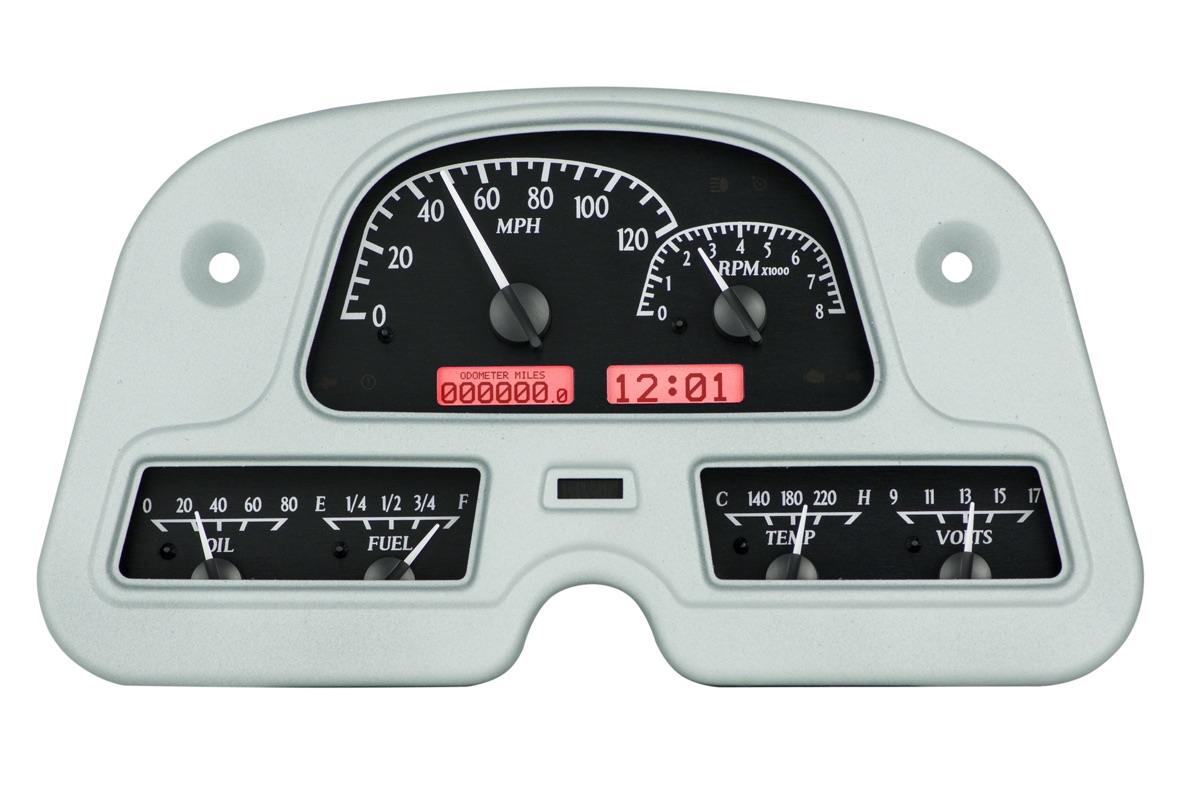 1962-84 Toyota FJ40 VHX System, Black Alloy Style Face, Red Display