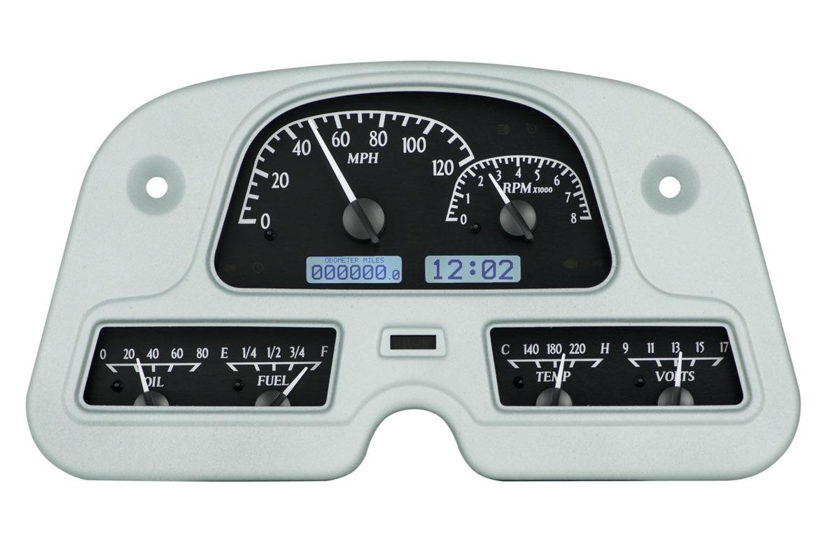 1962-84 Toyota FJ40 VHX System, Black Alloy Style Face, White Display