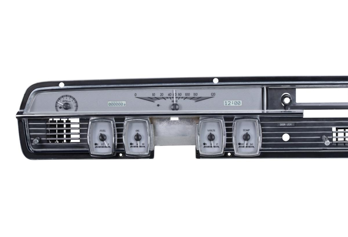 1964-65 Lincoln Continental VHX System, Silver Alloy Style Face, White Display