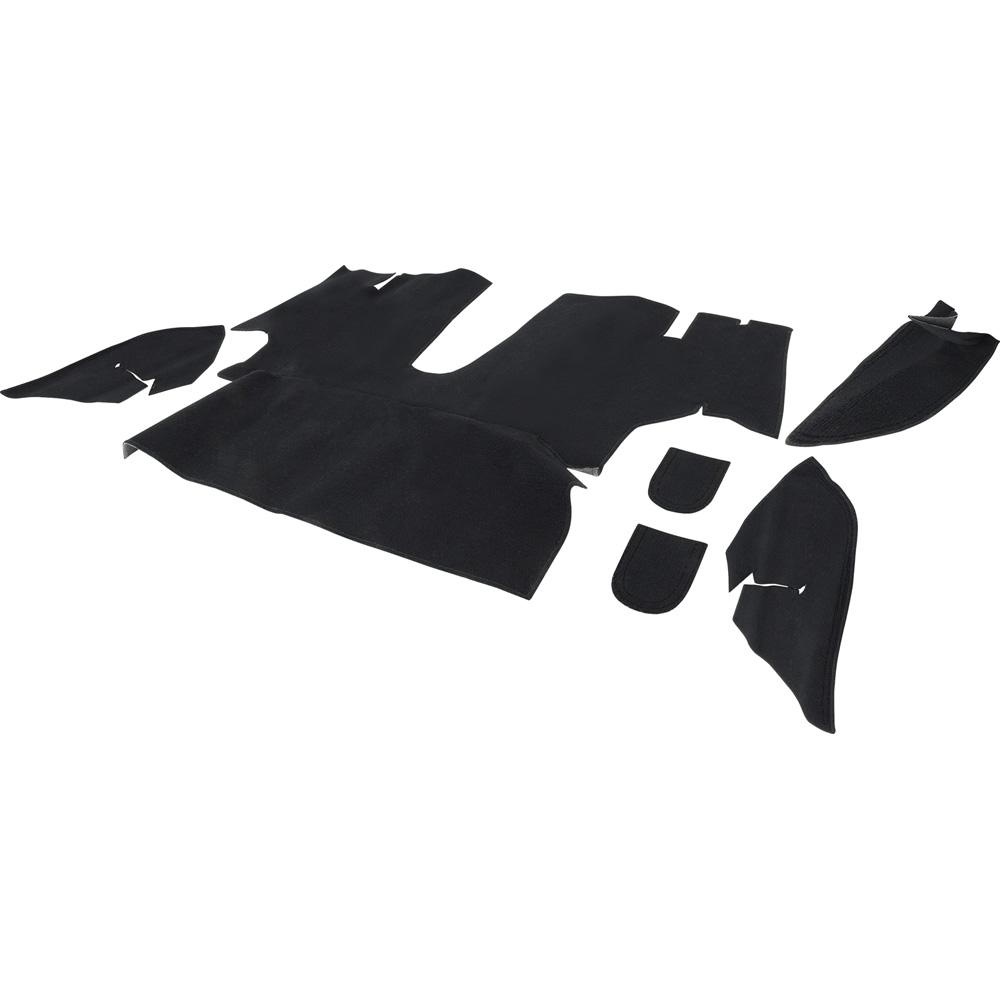 1971-73 Mustang Coupe Nylon Loop Trunk Floor Carpet Set- Black