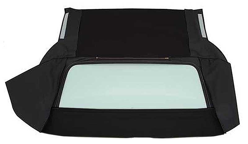 1961-64 GM B-Body Convertible Rear Window Only Glass Canvas Cloth Black