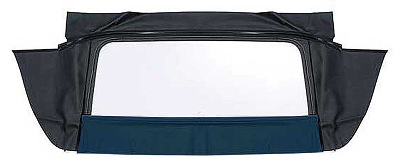 1967-69 Camaro / Firebird Convertible Plastic Window Assembly Zipper Style Vinyl Blue