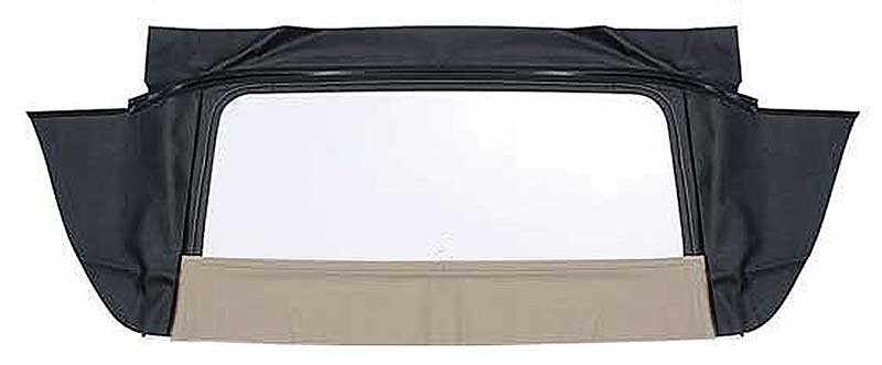 1967-69 Camaro / Firebird Convertible Plastic Window Assembly Zipper Style Vinyl Beige