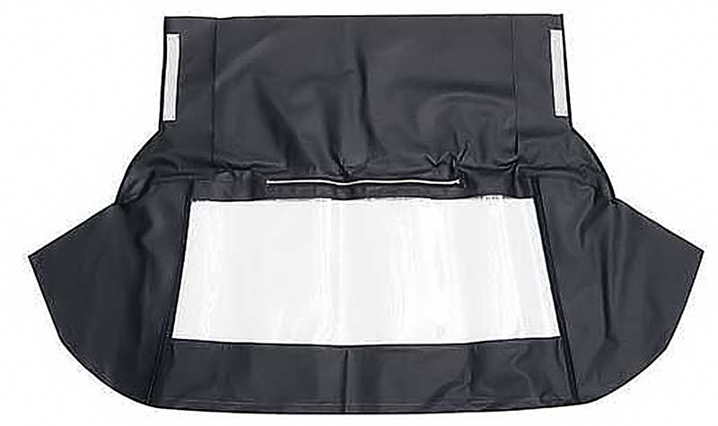 1967-69 Camaro / Firebird Convertible Plastic Window Assembly Fixed Style Canvas Black