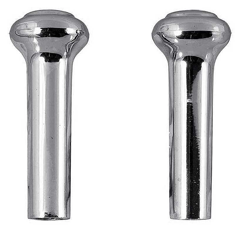 1968-73 Mustang, Cougar, 1968-70 Fairlane, Torino, 1968-77 Bronco, 1968-74 Ford Truck Door Lock Knob Set Round Head Chrome
