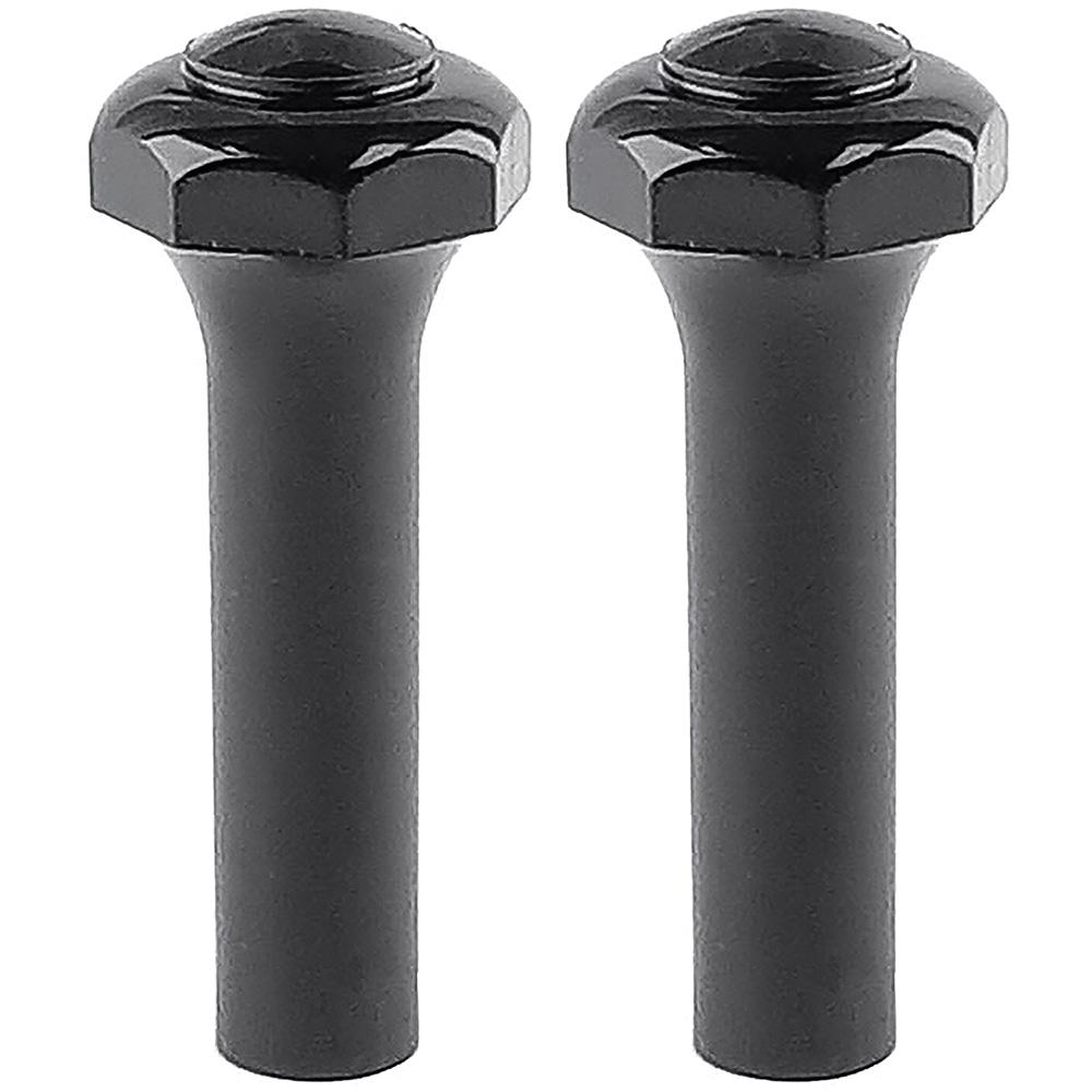 1973-79 Ford Door Lock Knobs Octagon Black Pair