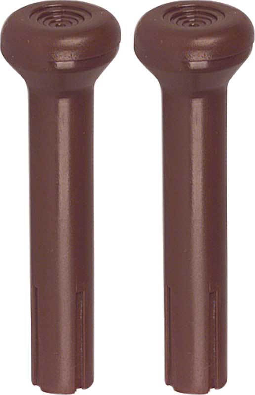 1968-91 GM Door Lock Knobs Standard Interior Smooth Design Dark Saddle Pair