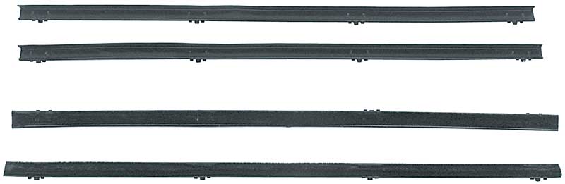 1967-72 Chevrolet, GMC, Suburban Belt Line Weatherstrip For Rear Side Windows, Anti Rattle Felts LH and RH Inner and Outer 4 piece set