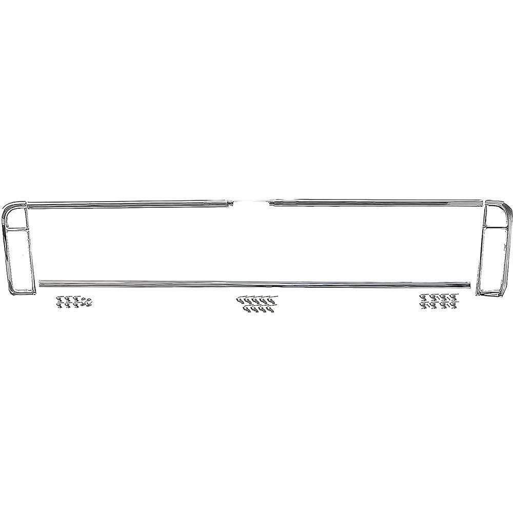 1969-72 Chevy Fleetside Pickup Blazer Jimmy Tail Light Bezel & Lens Kit – OER, Chrome/Red