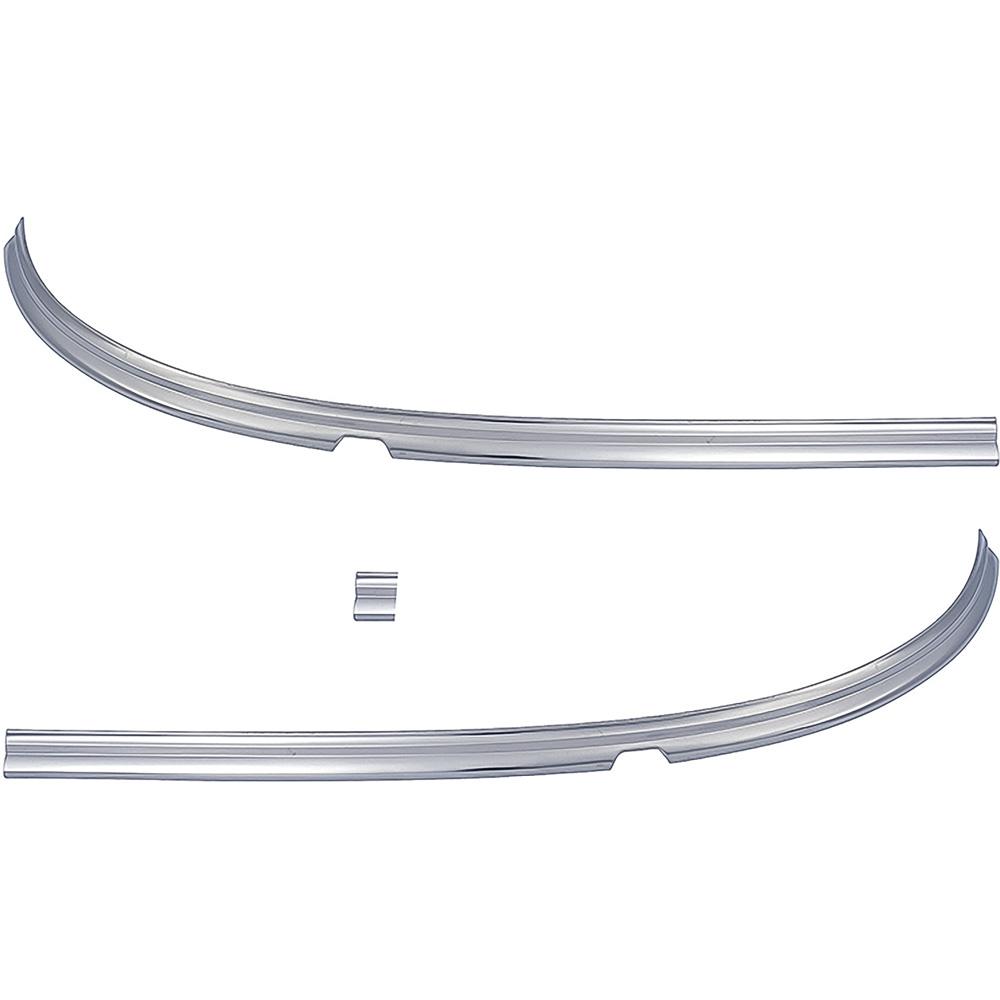 1957 Chevrolet Bel Air, 210, Nomad Lower Windshield Molding Set With Wiper Cut-Outs 3 Pieces
