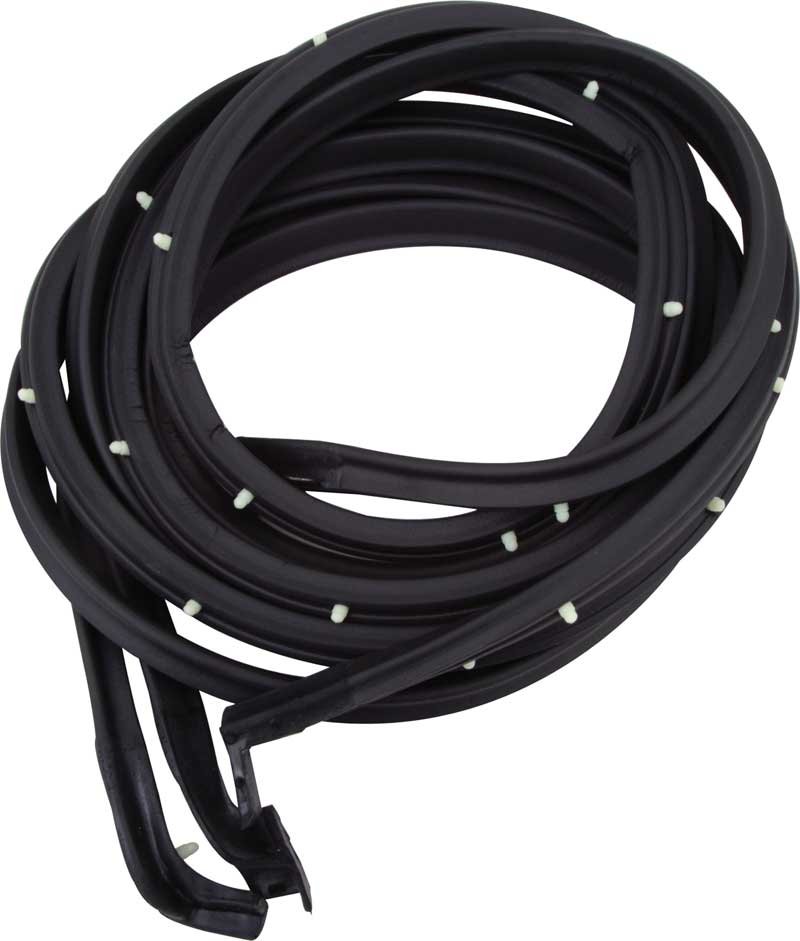 1956-57 Chevy Bel Air, 150, 210 Front Door Weatherstrips with Molded Ends 4 Door Hardtop