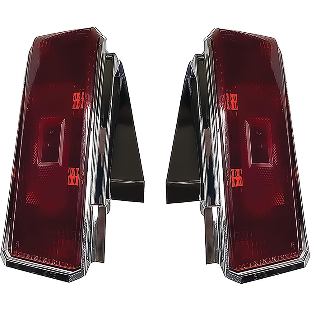 1984-88 Oldsmobile Cutlass Tail Lamp Assembly Set wthout Emblems with Chrome BezelLH & RH Pair