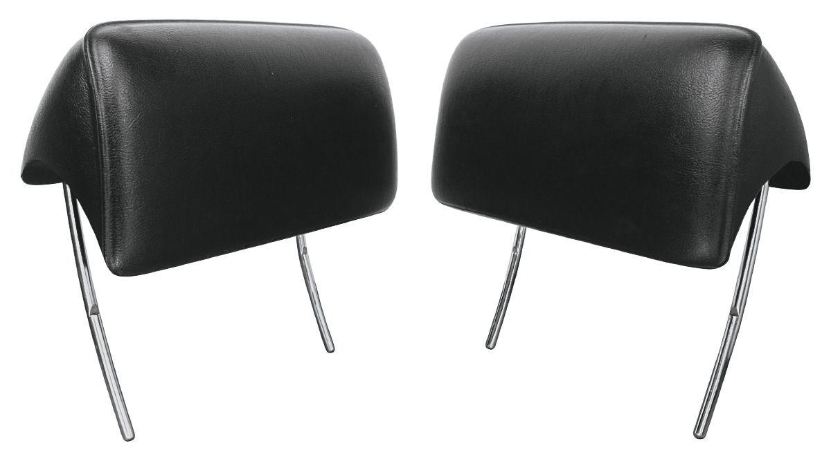 Headrest, 1966-67 GM A Body/Grand Prix, Bucket, Black - Pair