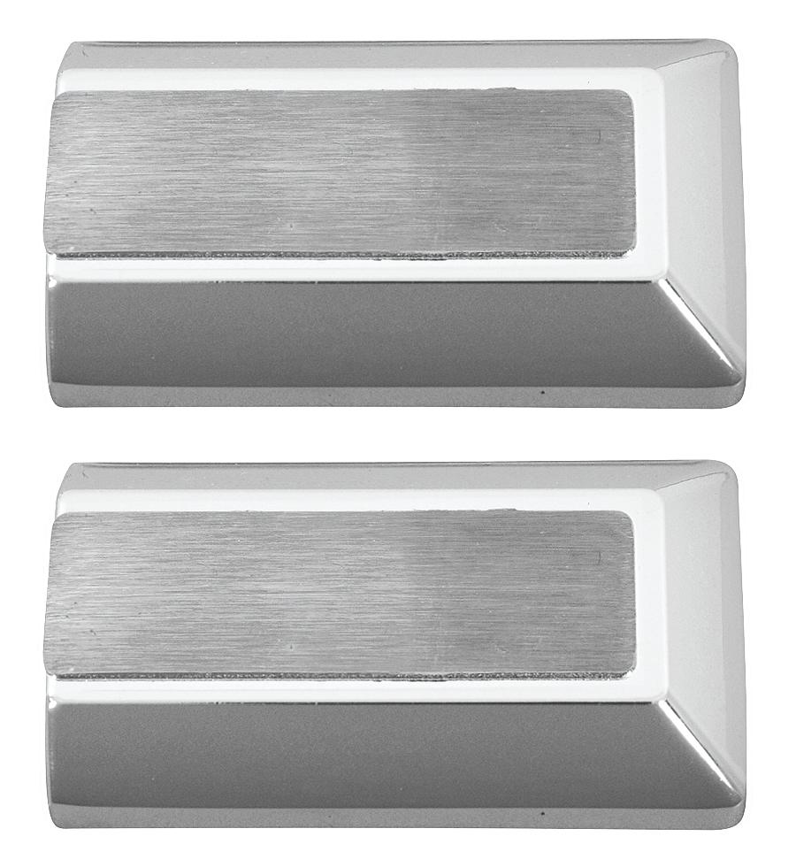 End Caps, Door Pull, 1970-77, Chrome, Pair  - Pair