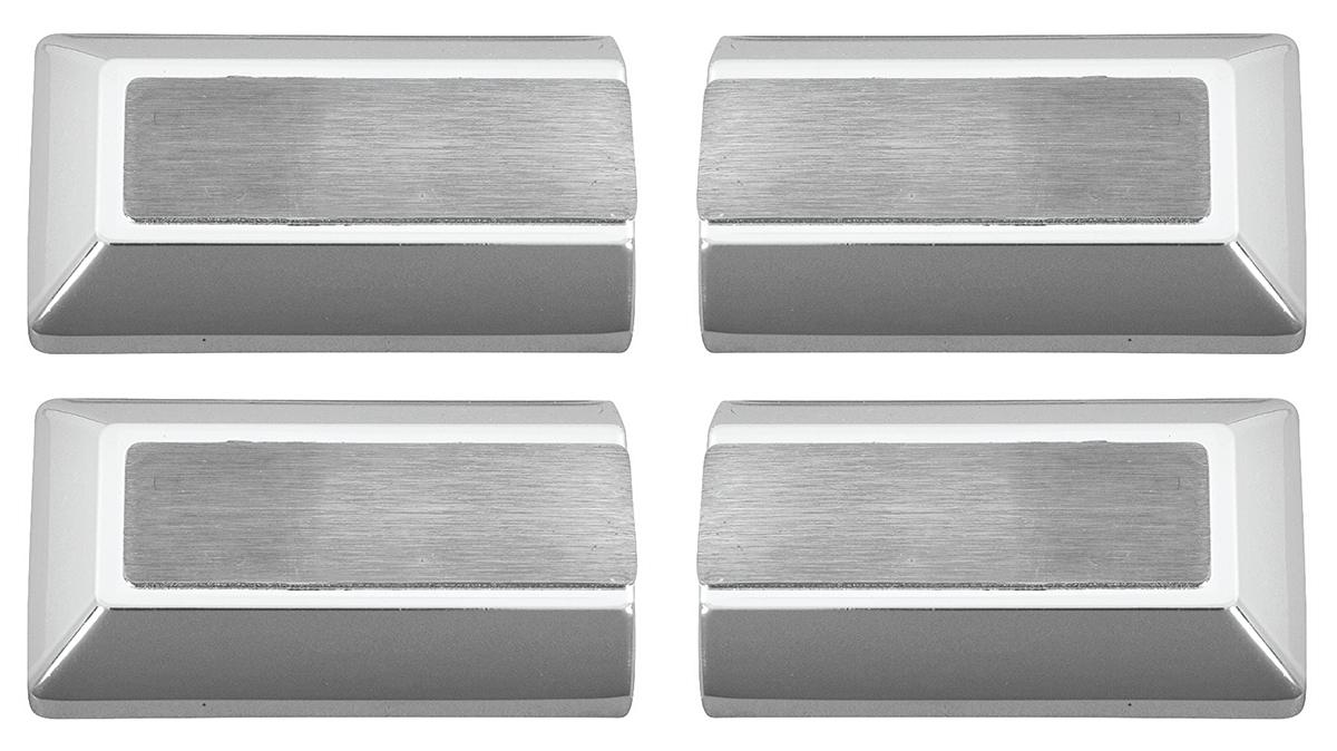 End Caps, Door Pull, 1970-77, Chrome, Set  - Set