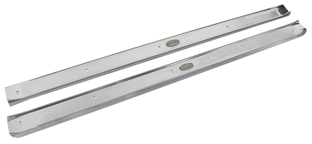 Sill Plates, 1961-64 Cadillac 2-Door, w/Cadillac Emblem, Pair  - Pair