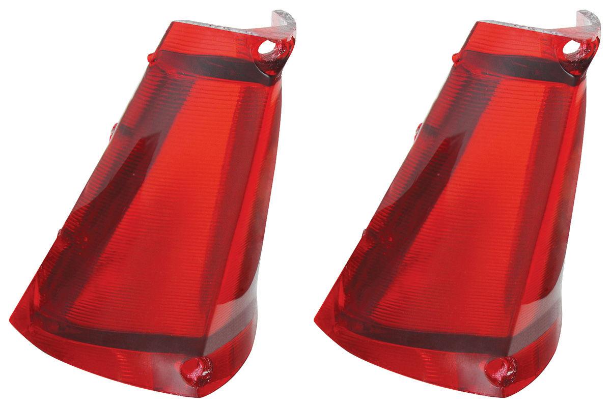 Lens, Tail Fin Lamp, 1964 Cadillac, w/o Guide Markings, Pair  - Pair