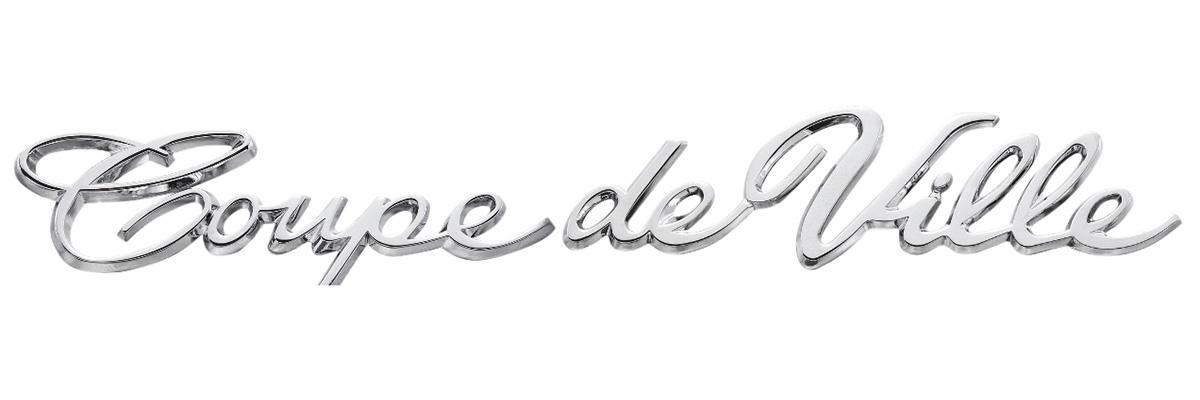 Emblem, Quarter Panel, 1965-70 "Coupe DeVille", Two "Coupe" & Two "de Ville"  - Pair