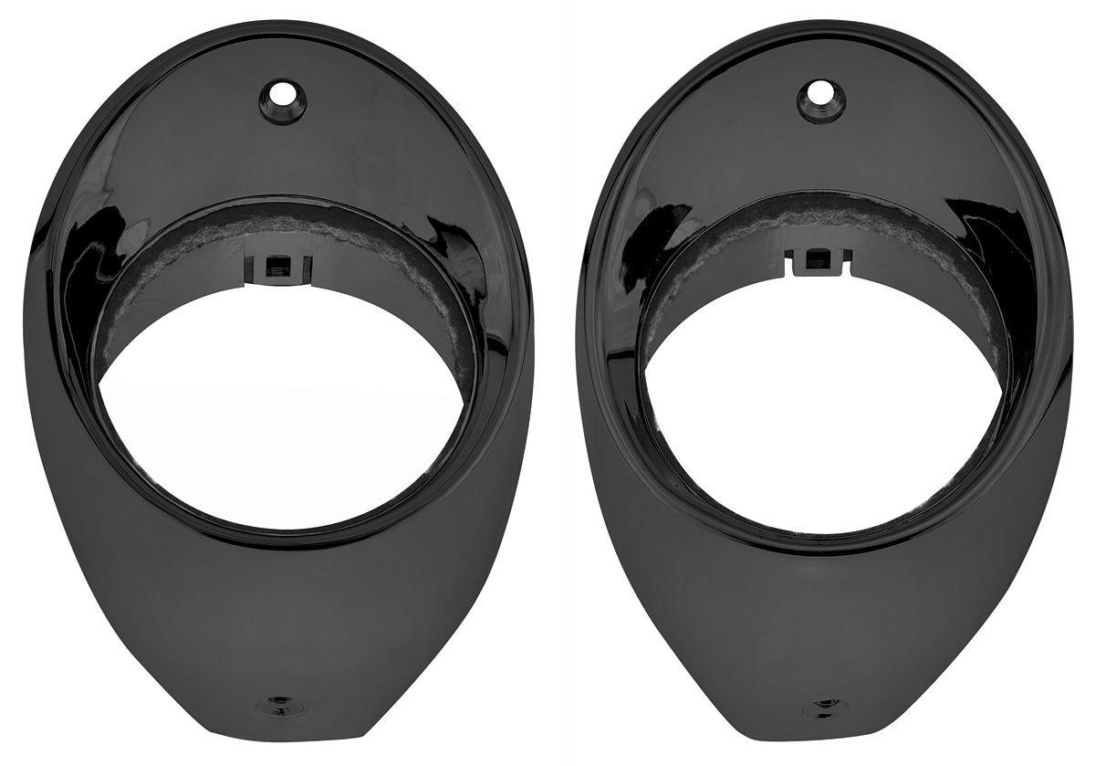 Dash Vent Bezels, 66-67 Chevelle / El Camino, Black, Pair  - Pair