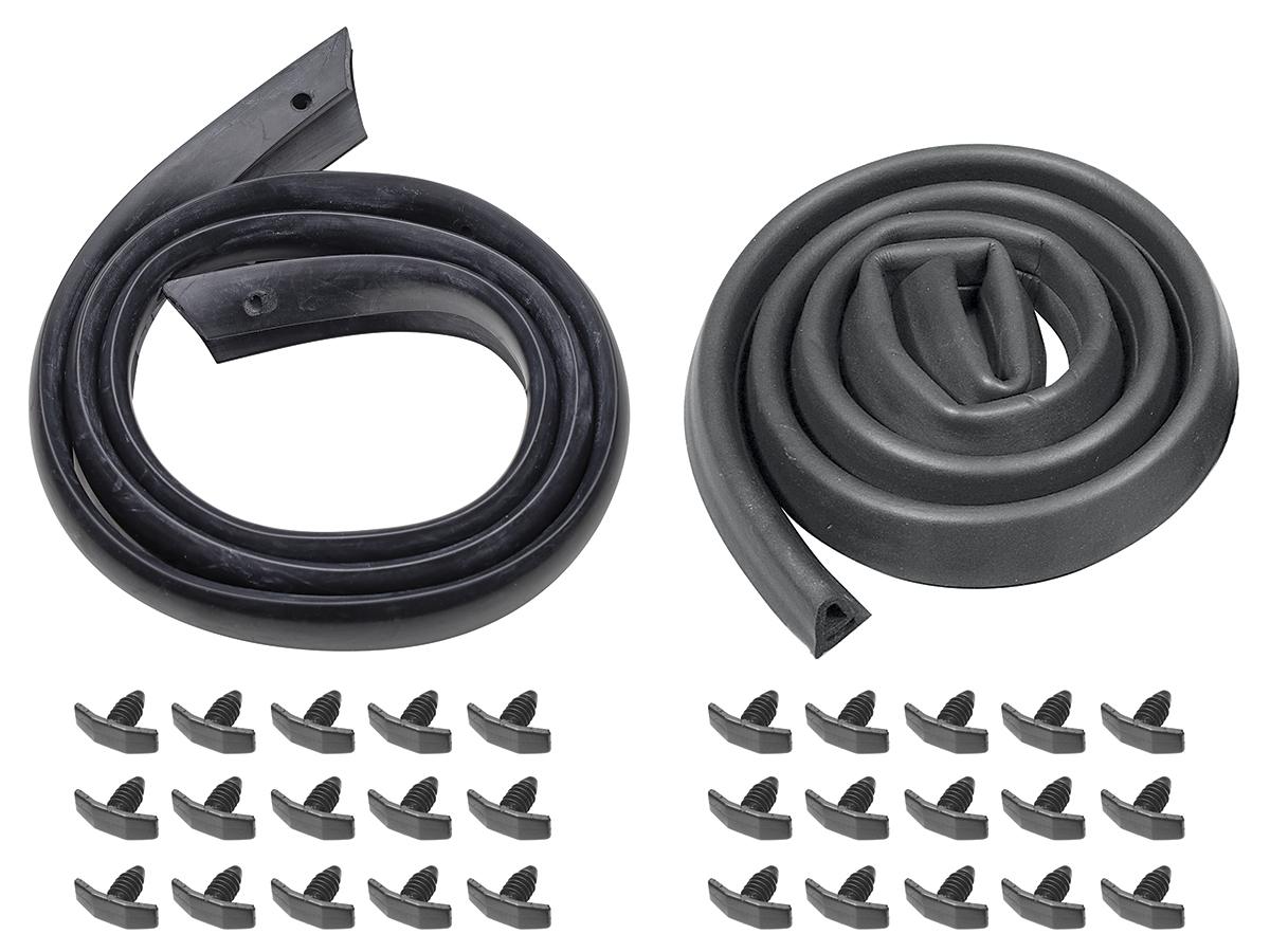 Seal Kit, Hood to Cowl, 1970-72 Chevelle/El Camino/Monte, w/Clips, Foam Lower  - Kit