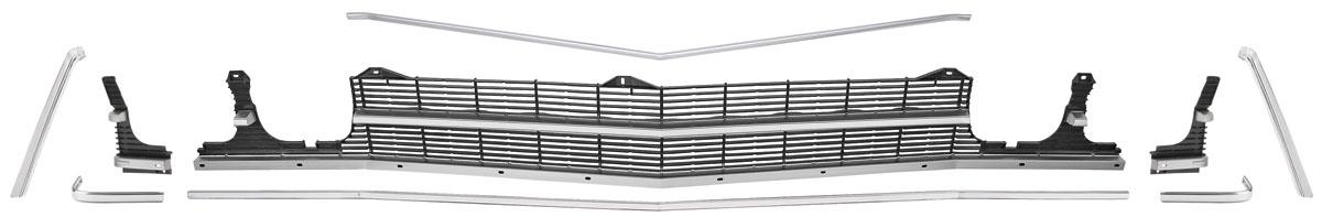 Grille Kit, 1969 SS Chevelle/El Camino, w/o Center Molding - Kit