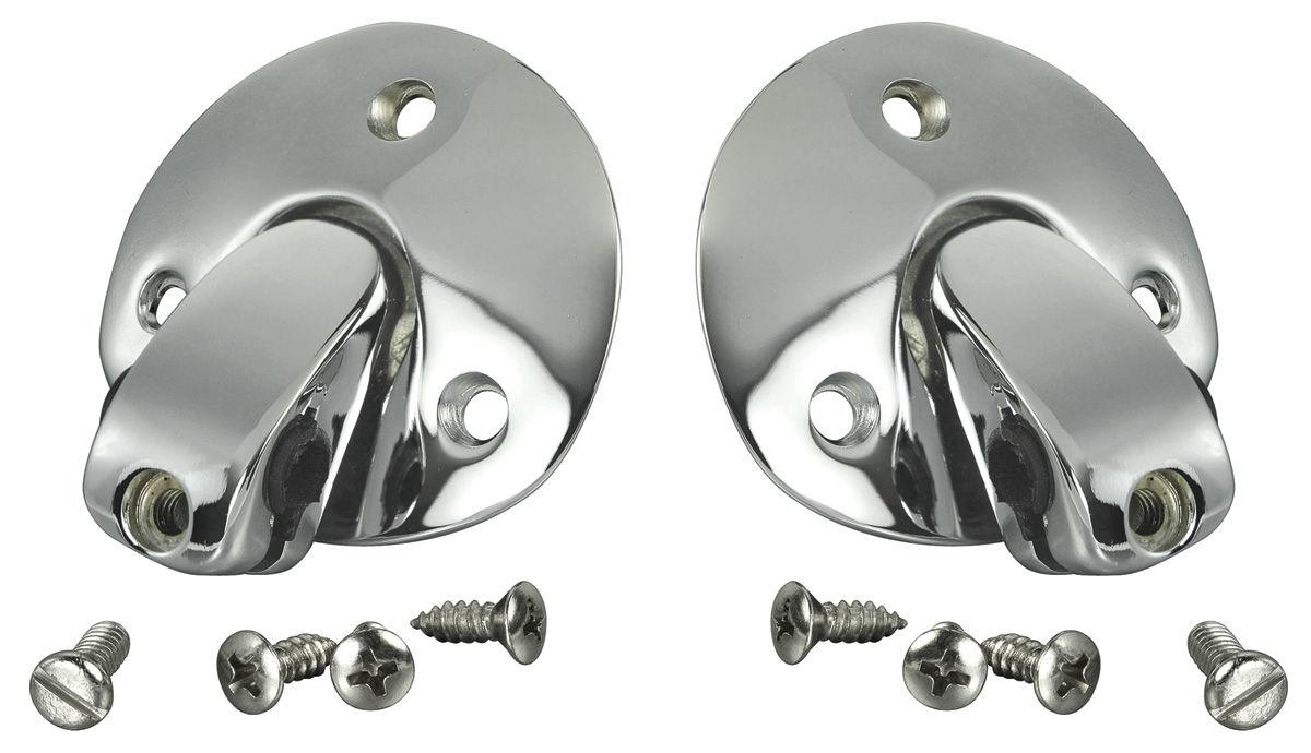 Sun Visor Support, Chrome, 1965-72 Pair  - Pair