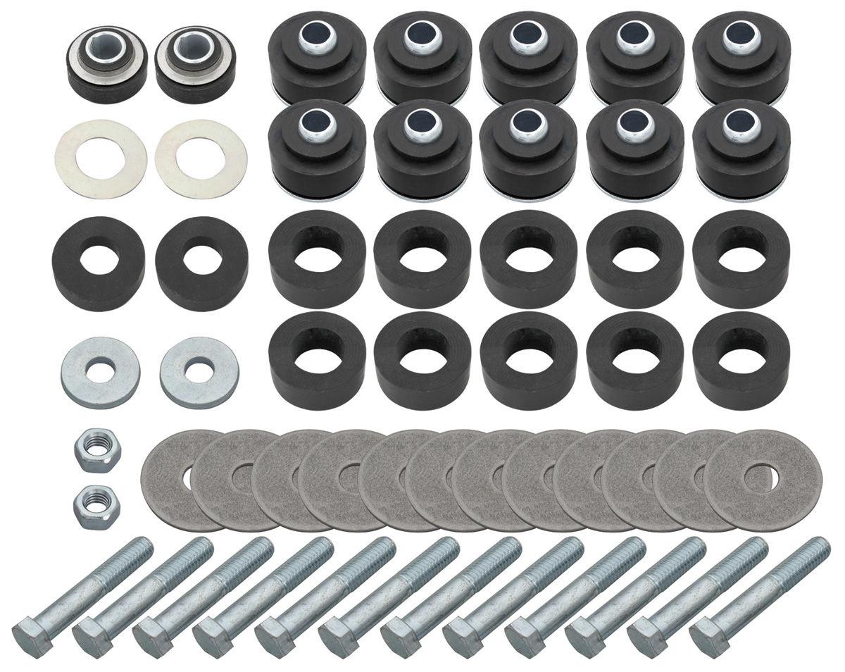 Bushing Set, Body, 1964-67 Chevelle/Cutlass Coupe & ElCo, 20 Bushings w/Hardware  - Set