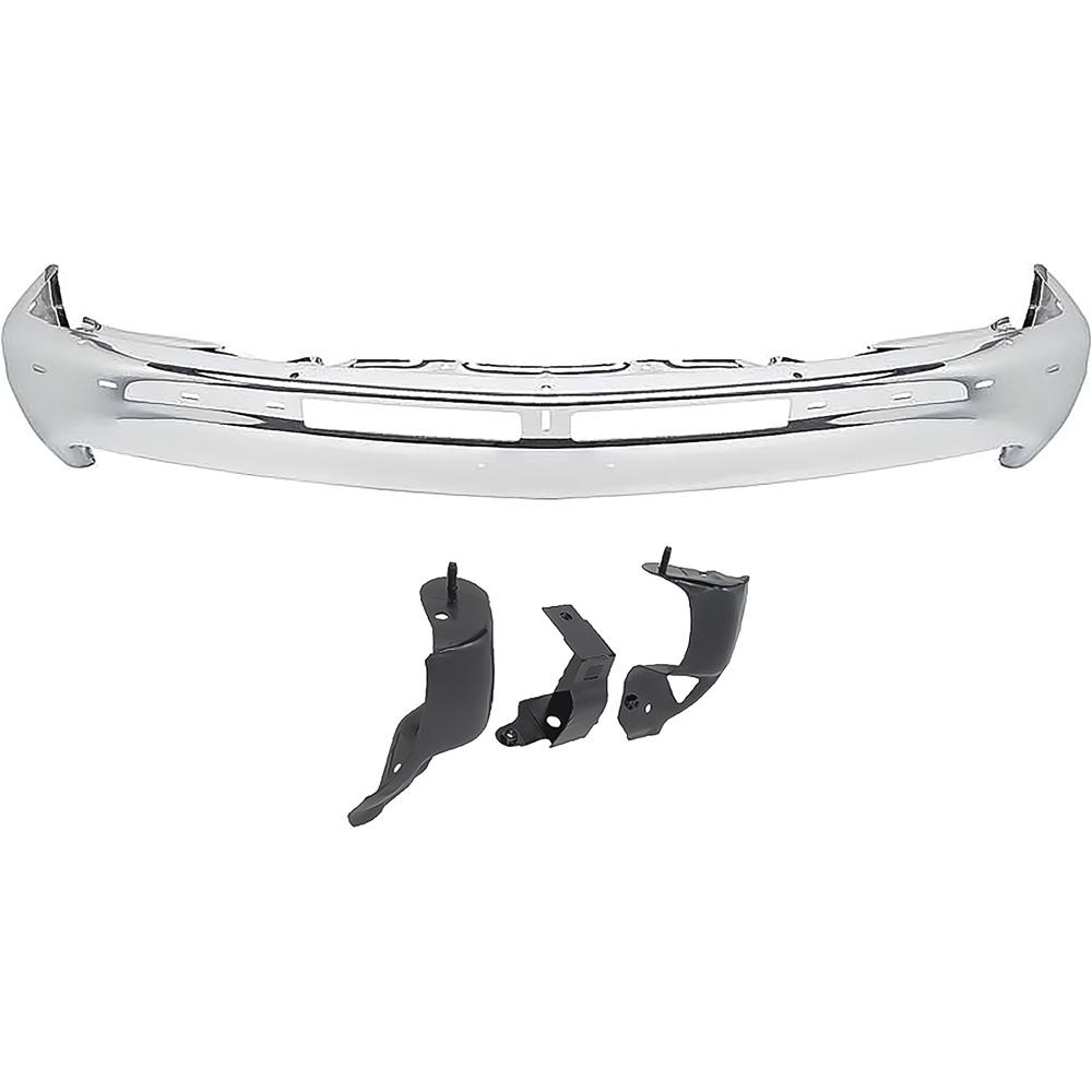 1999-02 Chevy Silverado, 2001-06 Suburban, Tahoe Front Bumper Chrome With Mounting Brackets