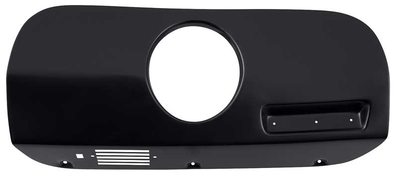 1969-70 Ford Mustang Dash Trim Panel Black RH With Optional Clock Hole