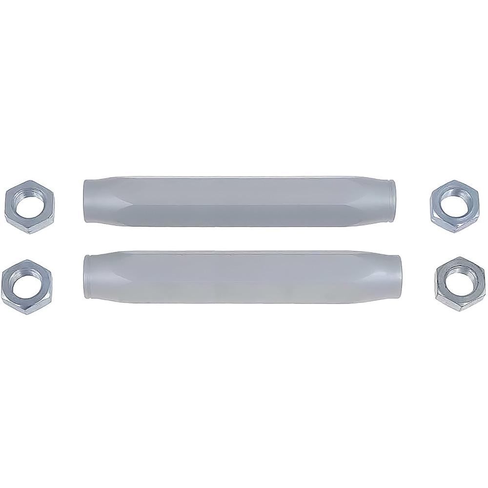1958-64 Chevrolet Impala, Full Size, 1962 Chevy II, 1960-64 C10 Truck Aluminum Tie Rod Sleeves With Jam Nuts Clear Anodized