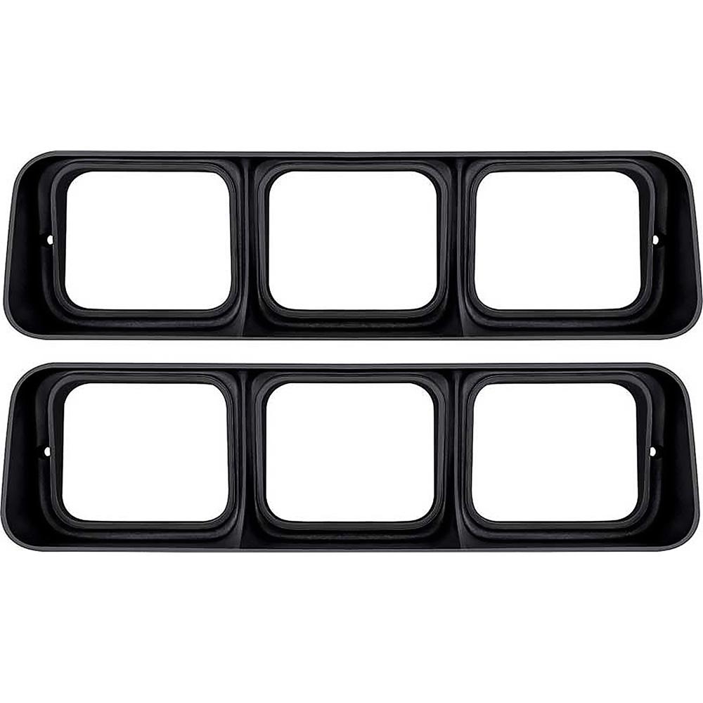 1973-1974 Road Runner Tail Lamp Bezels RH & LH All Black Pair