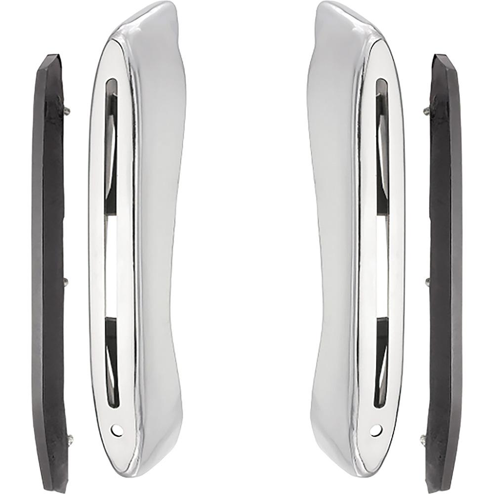 1971-72 Chevelle Rear Bumper Guards Chrome with Inserts LH and RH All Models Except Station Wagon