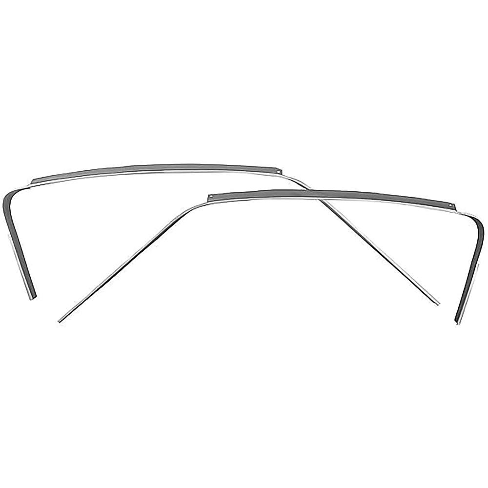 1967-68 Ford Mustang Fastback Metal Roof Drip Rail Pair EDP Coated