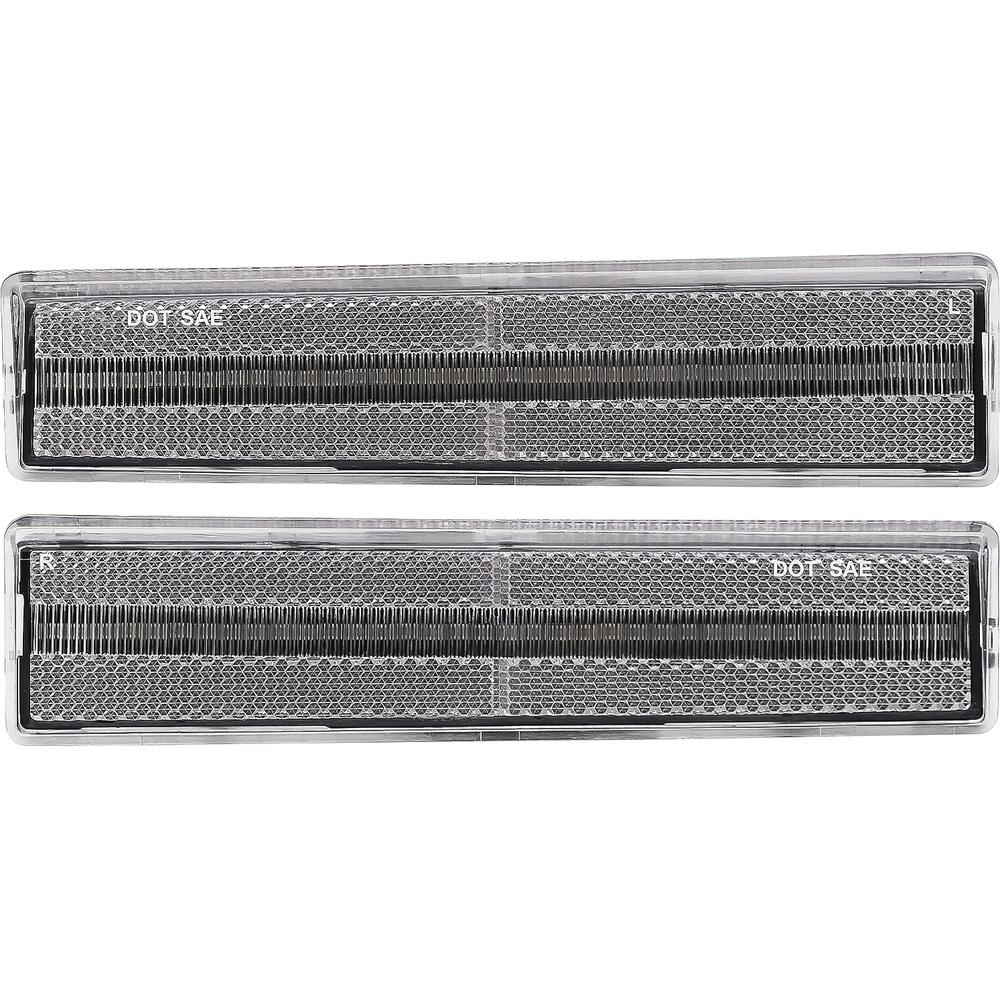 1980-86 Ford F-100, F-150, F-250, F-350, Bronco Front Side Marker Lamp Clear Lens Amber LED Pair