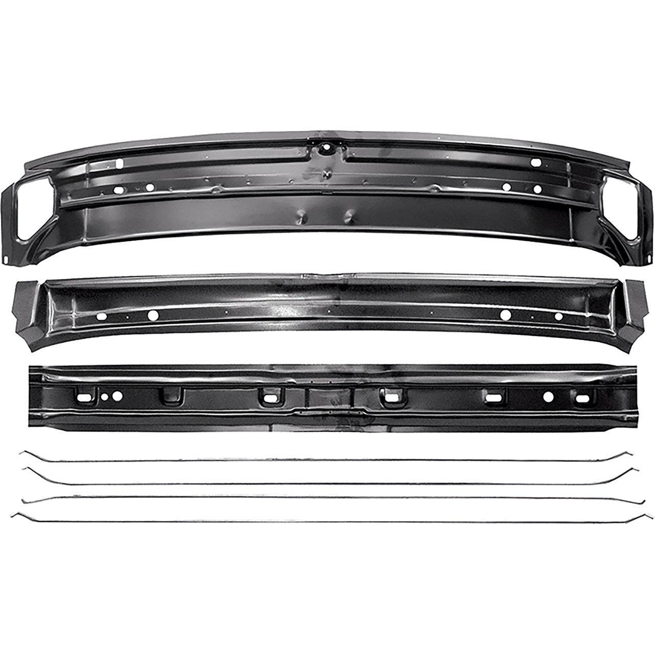 1970-72 Chevelle Roof Panel Brace and Headliner Bow Set Includes 3 Roof Support Braces and 4 Headliner Bows