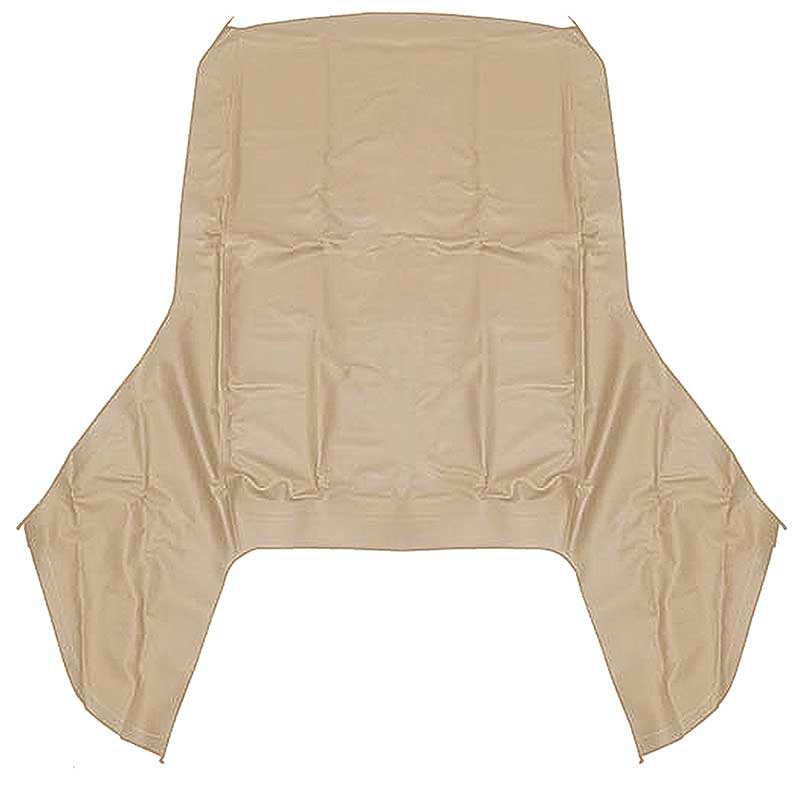 1958 Impala, Bonneville, Chieftain Convertible Top for use with Rear Folding Glass Window Pinpoint Vinyl Tan