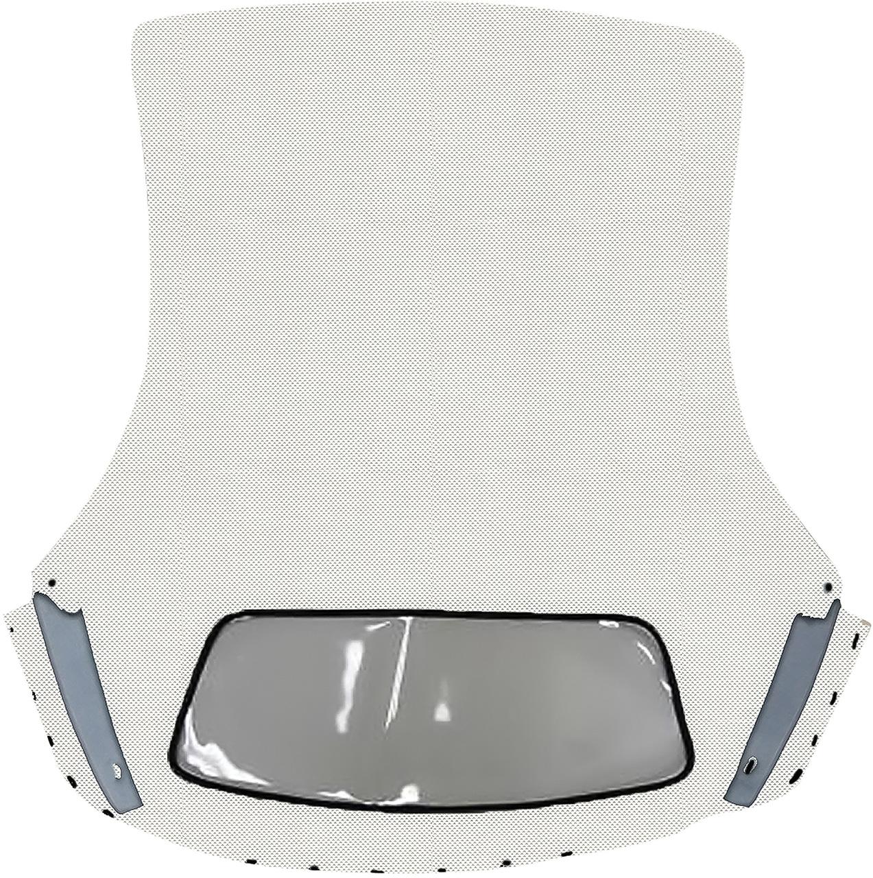 1956-58 Chevrolet C1 Corvette Convertible Top w/ Sewn-In Plastic Window Superior Pinpoint Vinyl White/Black