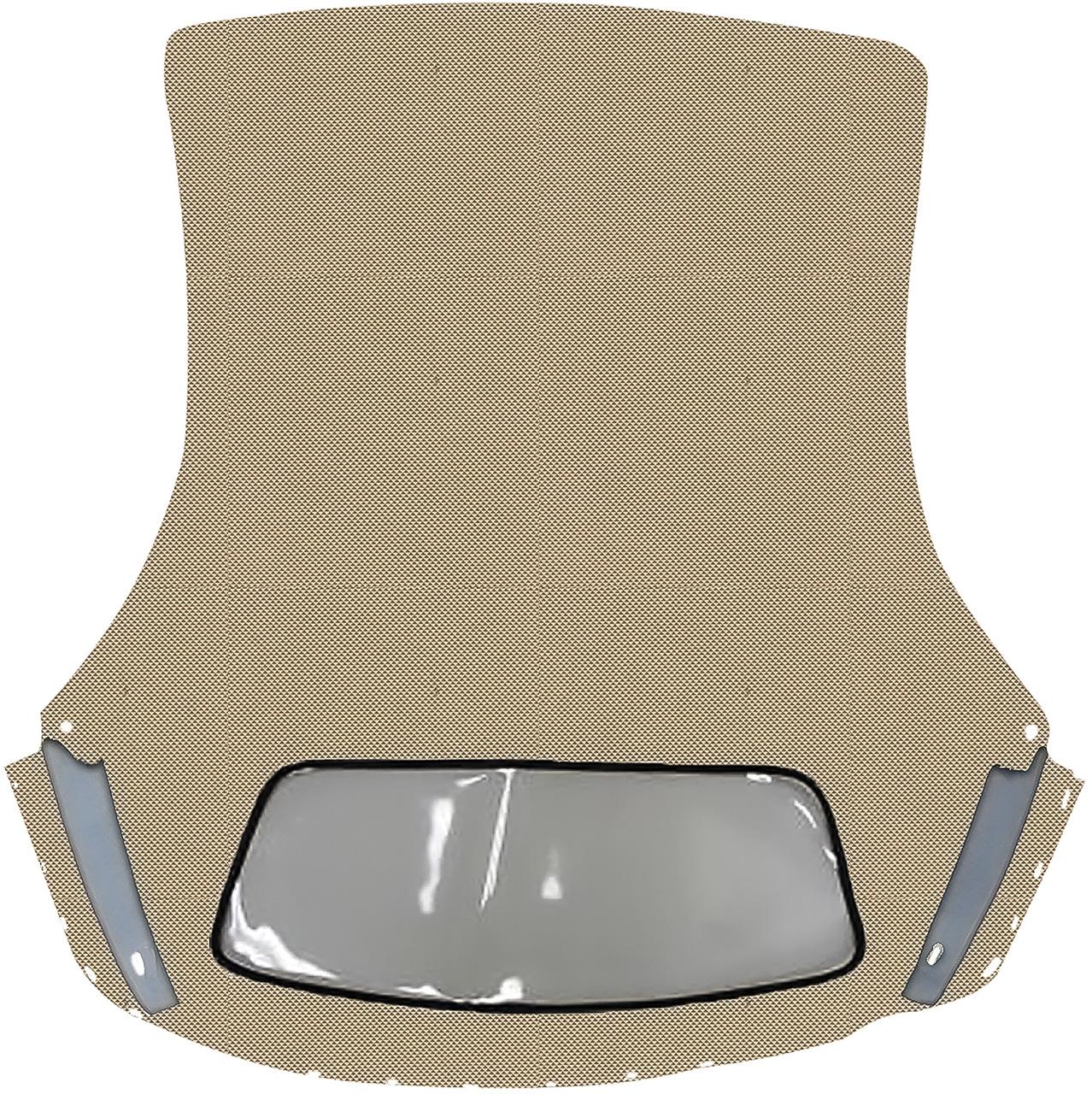 1963-67 Chevrolet C2 Corvette Convertible Top w/ Sewn-In Plastic Window Superior Pinpoint Vinyl Dark Tan/Black