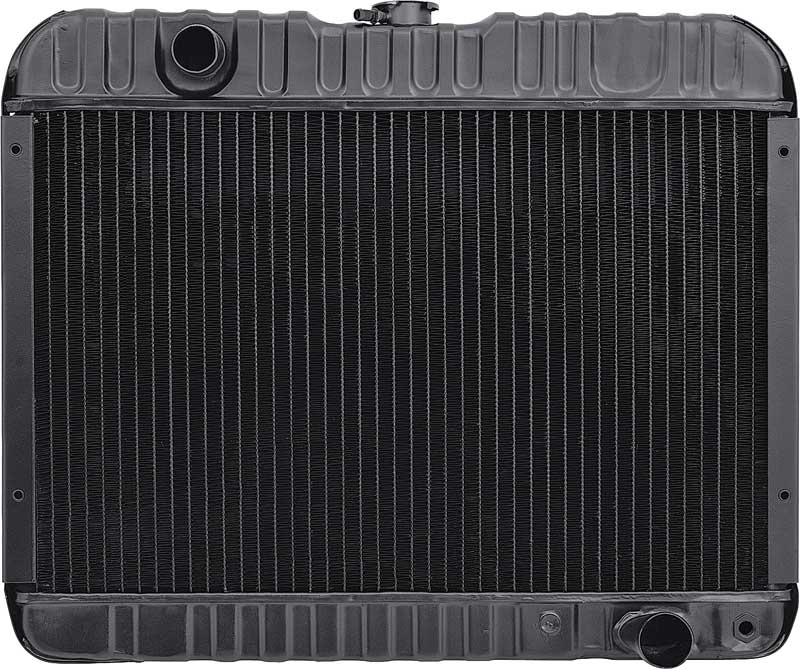 63-67 Nova V8 283/327 W/MT Radiator 4 Row LH Inlet Recessed Side Brckts (15.5" X 23.5" X2-5/8" Core)