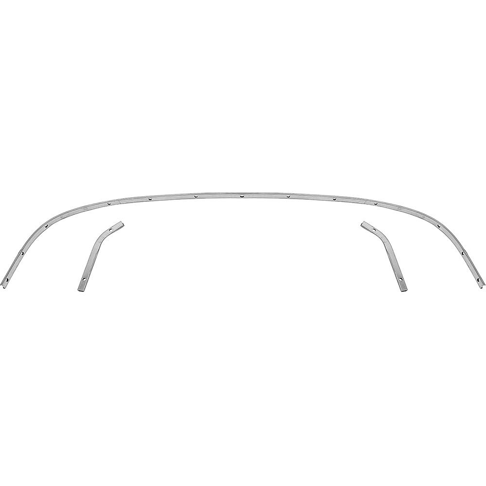 1961-64 Buick, Cadillac, Chevy, Pontiac, Oldsmobile B-Body Convertible Top Rear Tack Strip Bow Set Tacking Rail Trimstick 3-Piece Set Various Models