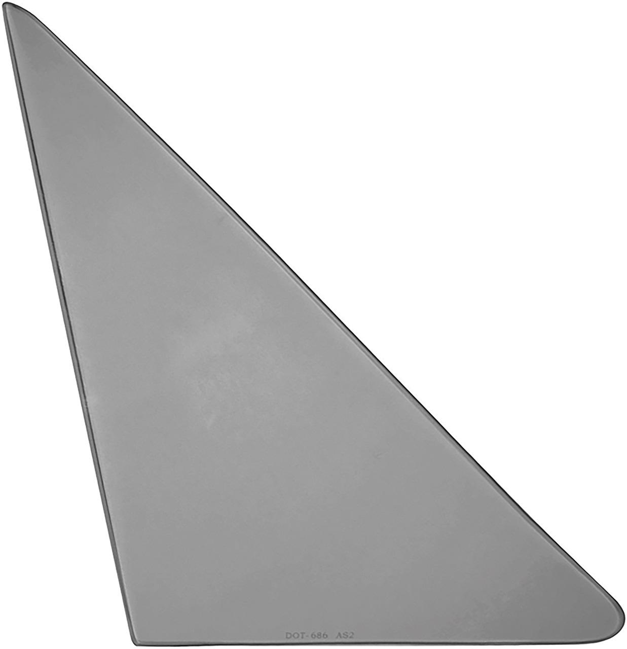 1966-67 Buick GS, Special, Skylark, Olds F85, Cutlass, Pontiac GTO, LeMans 2 Door Sedan Vent Window Glass RH Smoke Gray Tint