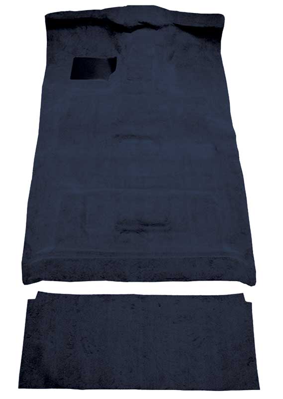 1987-96 Ford F-Series Crew Cab w/ High Tunnel - Molded Cutpile Carpet Set - Dark Blue