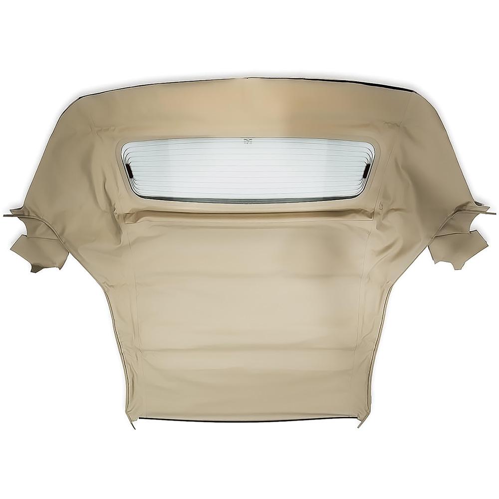 2005-14 Ford Mustang Convertible Top One-Piece With Glass Window Sailcloth Vinyl Camel