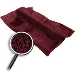 1974-1975 Camaro, Firebird Molded Carpet Set Cut Pile Maroon Red with Auto Trans